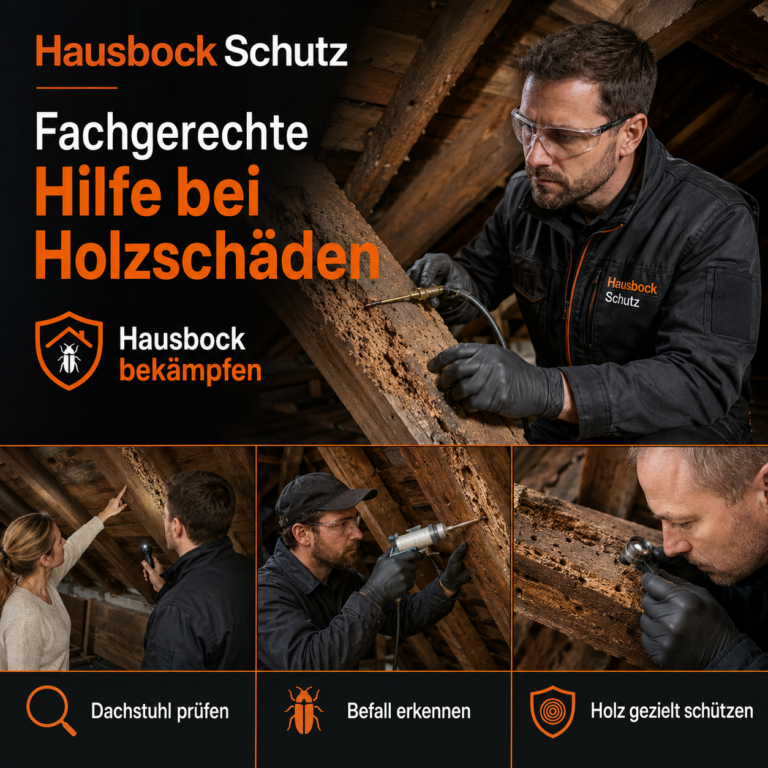 Schnelle Hilfe bei Hausbockbefall